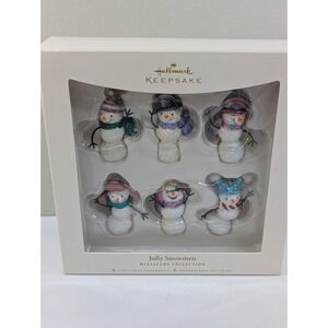 HALLMARK Keepsake 2006 JOLLY SNOWMEN Miniature CHRISTMAS ORNAMENT Mini SNOWMAN